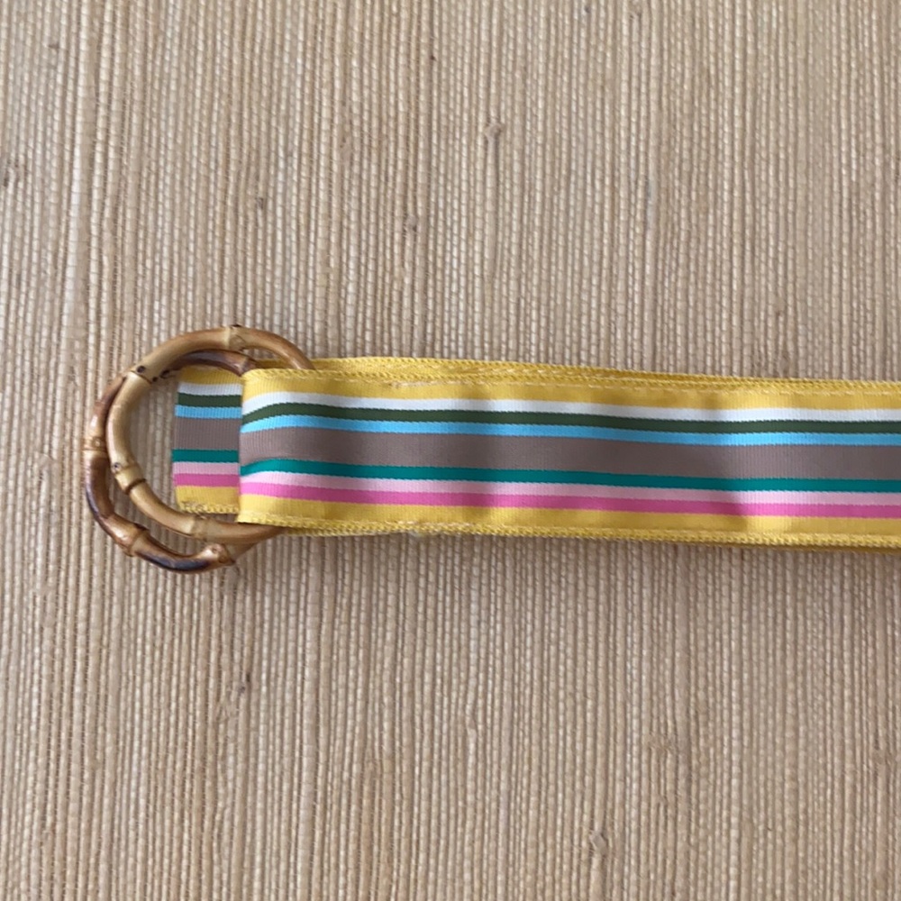 Striped ribbon belt